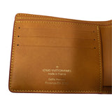 ルイ・ヴィトン LOUIS VUITTON ポルトフォイユ・ミュルティプル N00186 デニム ダミエデニム・LVバーズ メンズ 二つ折り財布