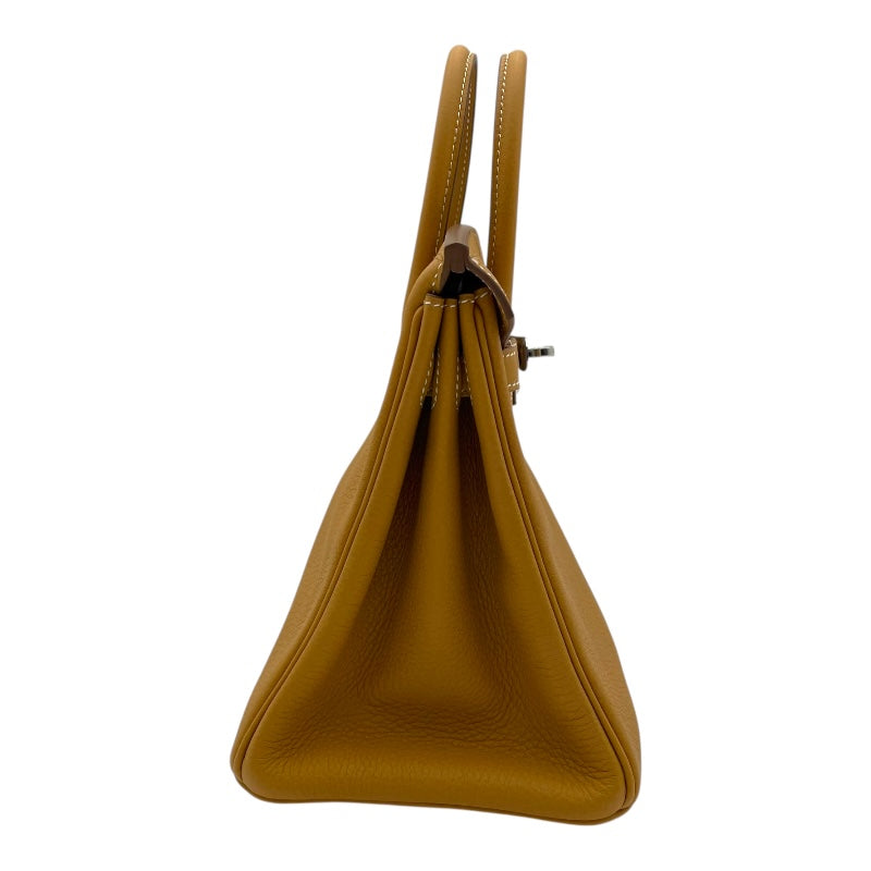 エルメス HERMES バーキン25 K刻 ナチュラルサブレ SV金具 トゴ レディース ハンドバッグ