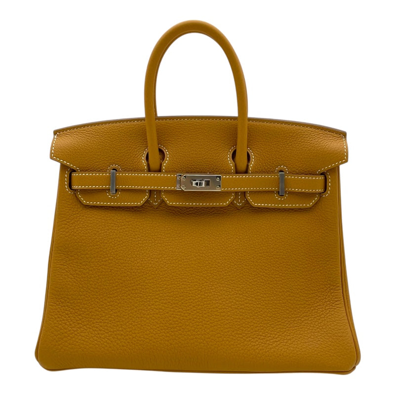 エルメス HERMES バーキン25 K刻 ナチュラルサブレ SV金具 トゴ レディース ハンドバッグ