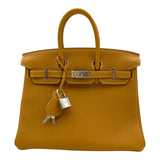 エルメス HERMES バーキン25 K刻 ナチュラルサブレ SV金具 トゴ レディース ハンドバッグ