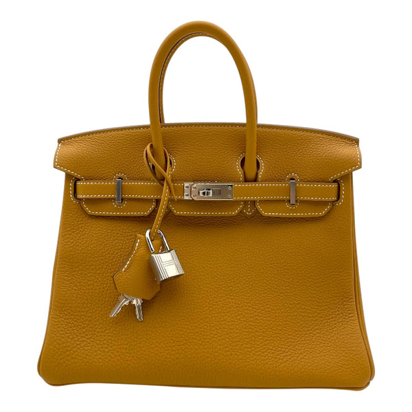 エルメス HERMES バーキン25 K刻 ナチュラルサブレ SV金具 トゴ レディース ハンドバッグ