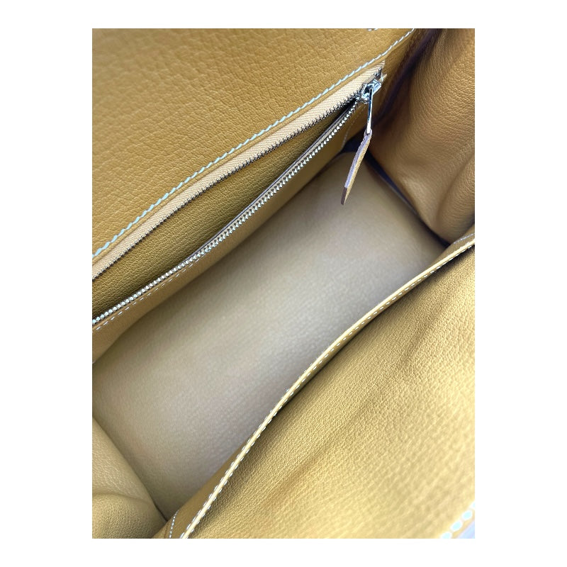 エルメス HERMES バーキン25 K刻 ナチュラルサブレ SV金具 トゴ レディース ハンドバッグ