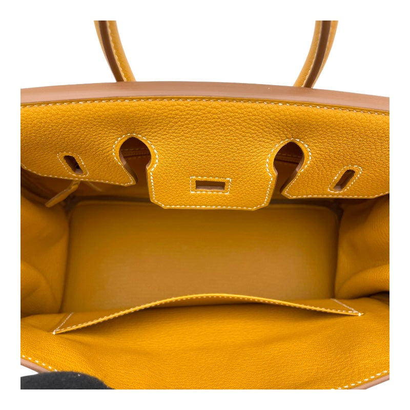 エルメス HERMES バーキン25 K刻 ナチュラルサブレ SV金具 トゴ レディース ハンドバッグ