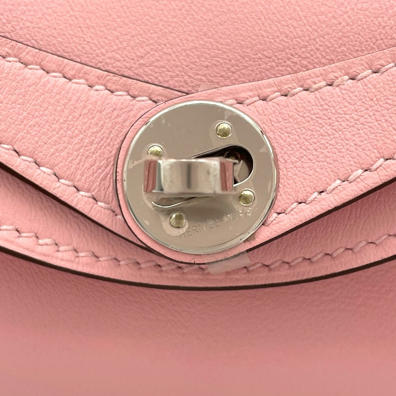 エルメス HERMES リンディミニ K刻 ローズサクラ SV金具 スイフト レディース ショルダーバッグ エルメス HERMES リンディミニ K刻 ローズサクラ SV金具 スイフト