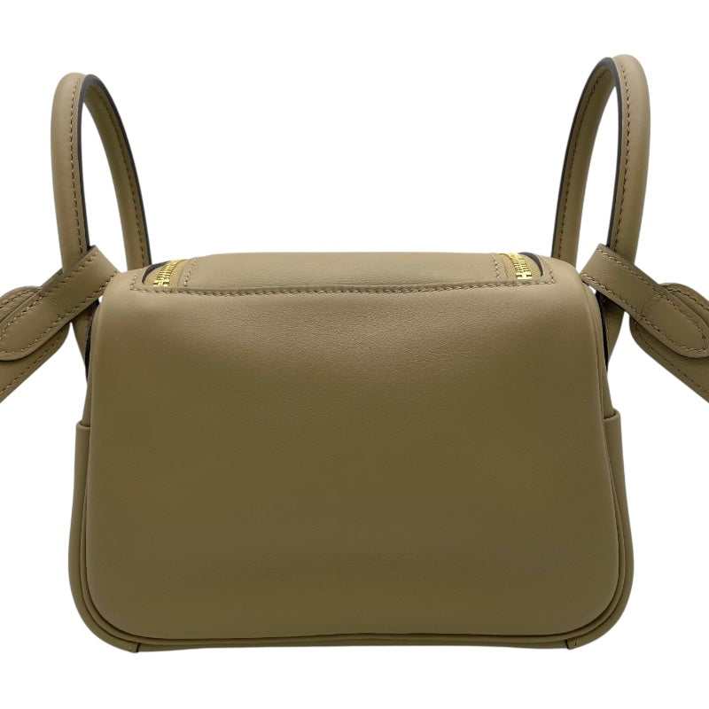 エルメス HERMES リンディミニ ヴェルソ K刻 ベージュマルファ/グリミスティ GD金具 スイフト レディース ショルダーバッグ