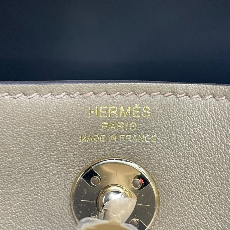 エルメス HERMES リンディミニ ヴェルソ K刻 ベージュマルファ/グリミスティ GD金具 スイフト レディース ショルダーバッグ