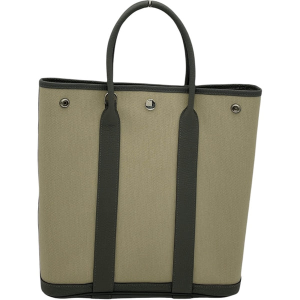 エルメス HERMES ガーデンファイルPM U刻 ベージュ・グリメイヤー SV金具 トワルミリタリー レディース ショルダーバッグ