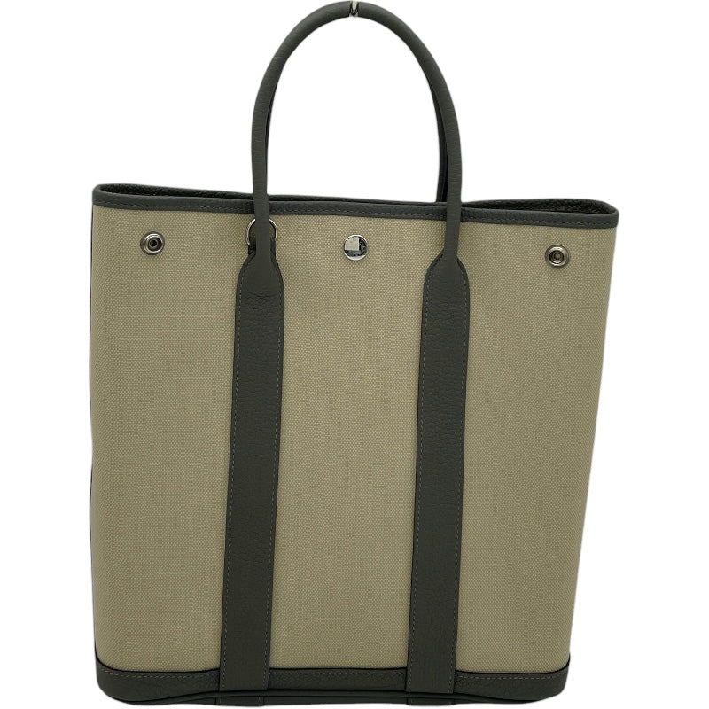 エルメス HERMES ガーデンファイルPM U刻 ベージュ・グリメイヤー SV金具 トワルミリタリー レディース ショルダーバッグ