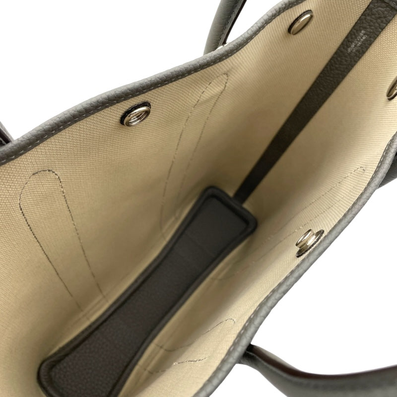 エルメス HERMES ガーデンファイルPM U刻 ベージュ・グリメイヤー SV金具 トワルミリタリー レディース ショルダーバッグ