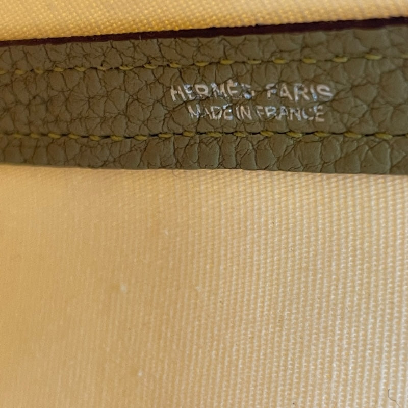 エルメス HERMES ガーデンファイルPM Z刻 カルダモン/アイボリー SV金具 トワルミリタリー・ネゴンダ レディース ショルダーバッグ