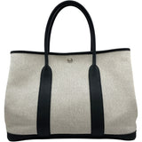 エルメス HERMES ガーデンパーティPM Z刻 ブラック SV金具 トワル レディース トートバッグ