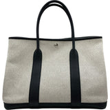 エルメス HERMES ガーデンパーティPM Z刻 ブラック SV金具 トワル レディース トートバッグ