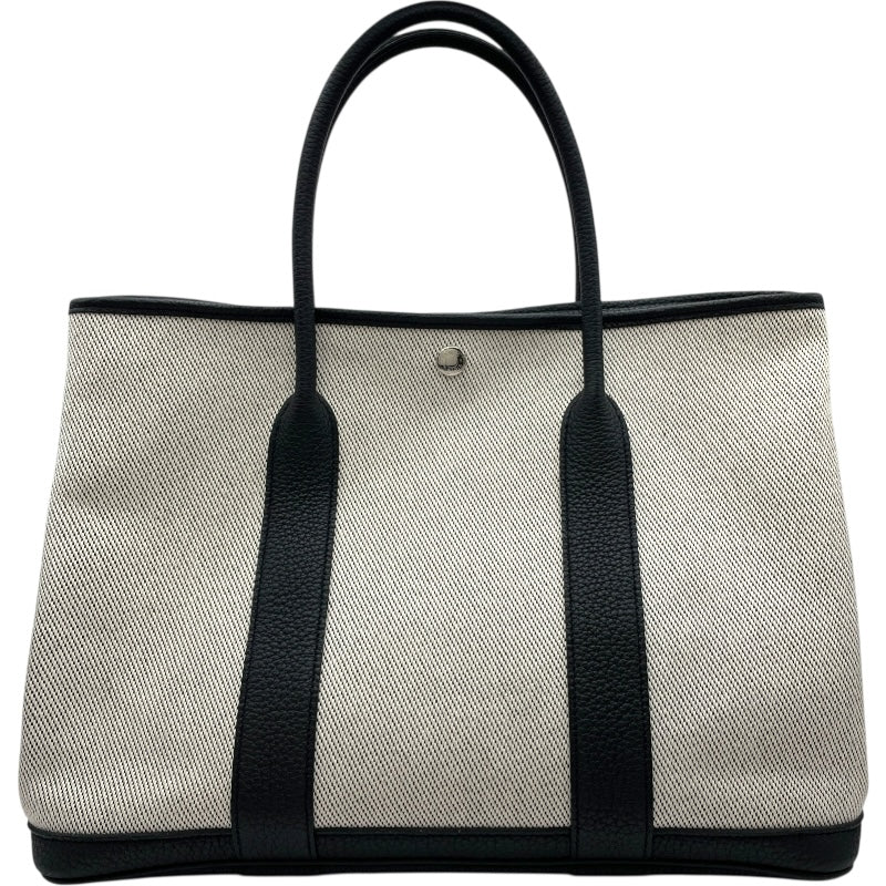 エルメス HERMES ガーデンパーティPM Z刻 ブラック SV金具 トワル レディース トートバッグ