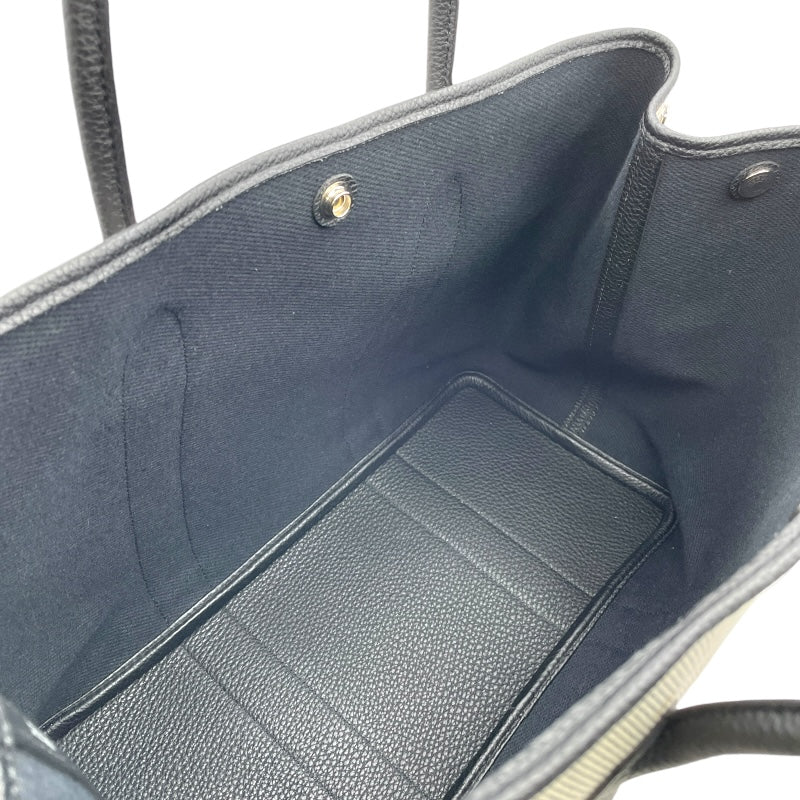 エルメス HERMES ガーデンパーティPM Z刻 ブラック SV金具 トワル レディース トートバッグ