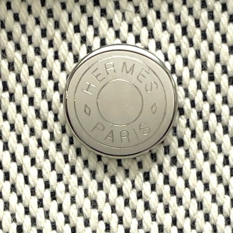 エルメス HERMES ガーデンパーティPM Z刻 ブラック SV金具 トワル レディース トートバッグ