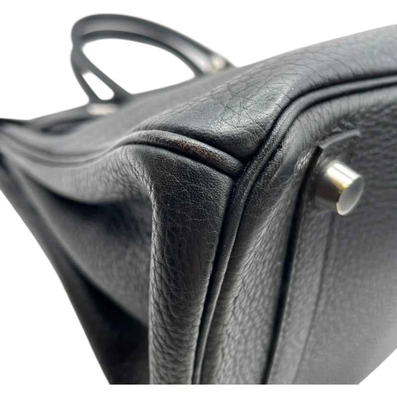 エルメス HERMES バーキン30 □M刻　(2009年製) ブラック　シルバー金具 トリヨンクレマンス レディース ハンドバッグ