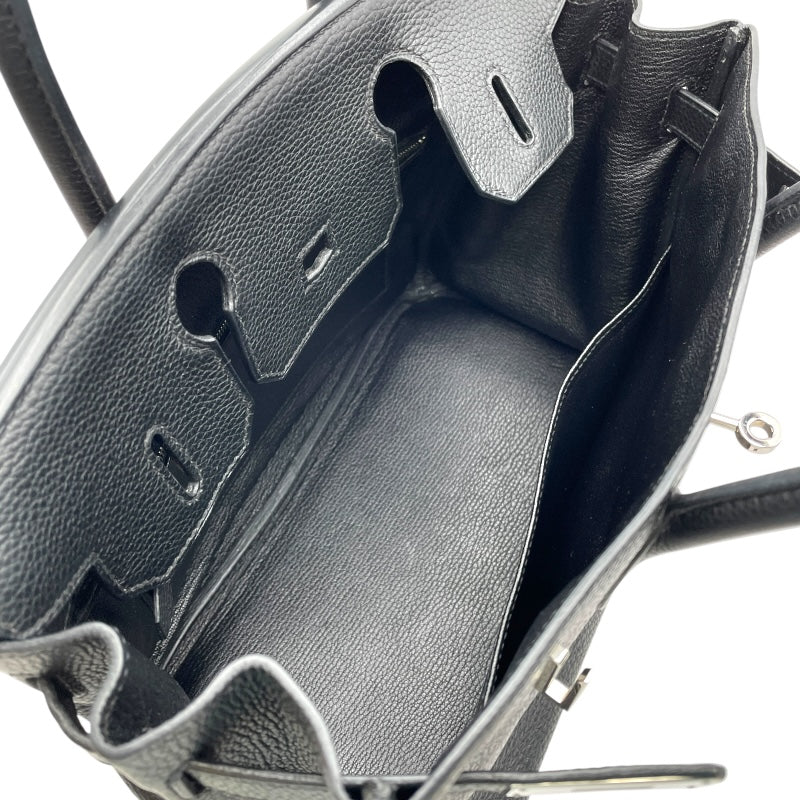 エルメス HERMES バーキン30 □M刻　(2009年製) ブラック　シルバー金具 トリヨンクレマンス レディース ハンドバッグ