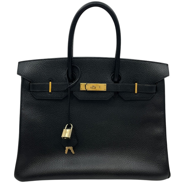 エルメス HERMES バーキン35 □B刻 ブラック GD金具 アルデンヌ レディース ハンドバッグ