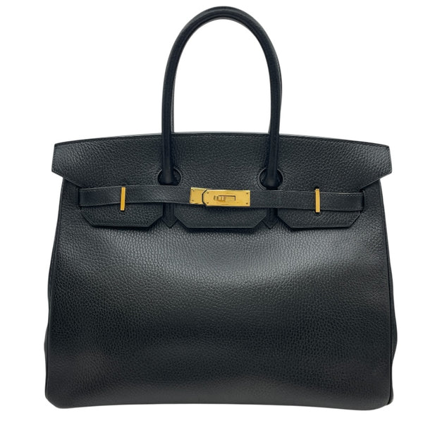 エルメス HERMES バーキン35 □B刻 ブラック GD金具 アルデンヌ レディース ハンドバッグ