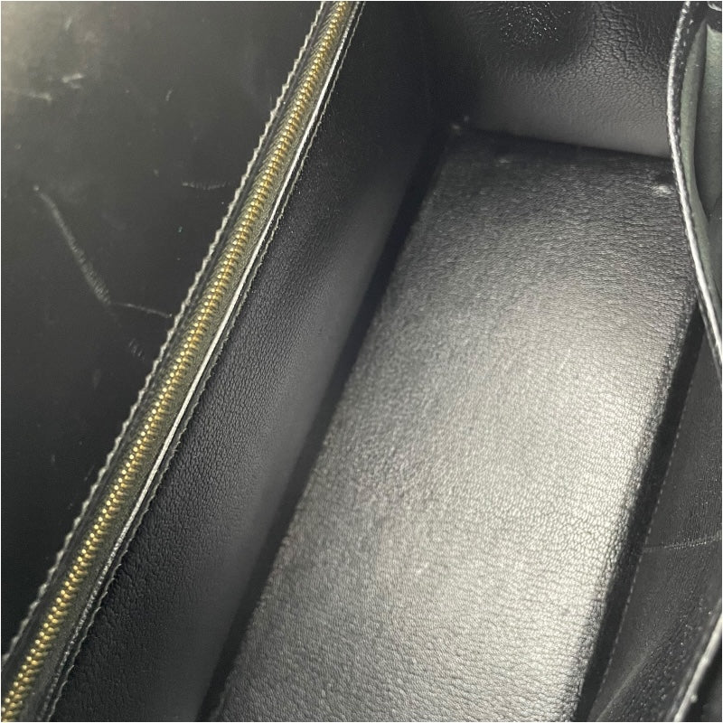 エルメス HERMES ケリー28 外縫い □D刻 ブラック GD金具 ボックスカーフ レディース ショルダーバッグ