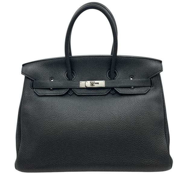 エルメス HERMES バーキン35 □Q刻 ブラック SV金具 トゴ レディース ハンドバッグ