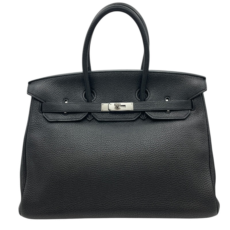 エルメス HERMES バーキン35 □Q刻 ブラック SV金具 トゴ レディース ハンドバッグ