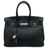 エルメス HERMES バーキン35 □Q刻 ブラック SV金具 トゴ レディース ハンドバッグ