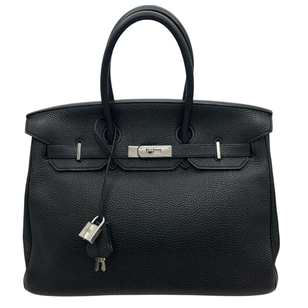 エルメス HERMES バーキン35 □Q刻 ブラック SV金具 トゴ レディース ハンドバッグ