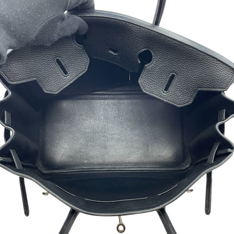 エルメス HERMES バーキン35 □Q刻 ブラック SV金具 トゴ レディース ハンドバッグ