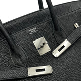 エルメス HERMES バーキン35 □Q刻 ブラック SV金具 トゴ レディース ハンドバッグ