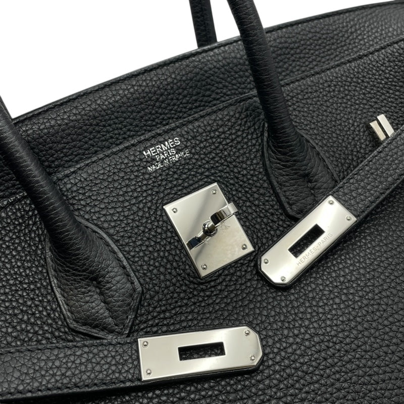 エルメス HERMES バーキン35 □Q刻 ブラック SV金具 トゴ レディース ハンドバッグ