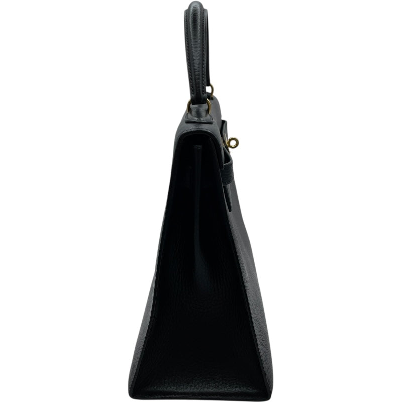 エルメス HERMES ケリー32 外縫い 〇T刻印（1990年製） ブラック　ゴールド金具 アルデンヌ レディース ショルダーバッグ