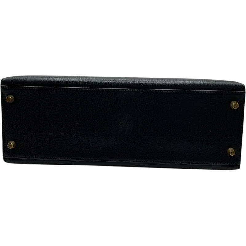 エルメス HERMES ケリー32 外縫い 〇T刻印（1990年製） ブラック　ゴールド金具 アルデンヌ レディース ショルダーバッグ