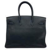 エルメス HERMES バーキン35 □P刻 ブラック SV金具 トリヨン レディース ハンドバッグ