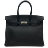 エルメス HERMES バーキン35 □P刻 ブラック SV金具 トリヨン レディース ハンドバッグ