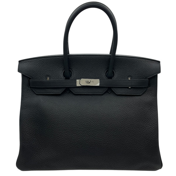 エルメス HERMES バーキン35 □P刻 ブラック SV金具 トリヨン レディース ハンドバッグ