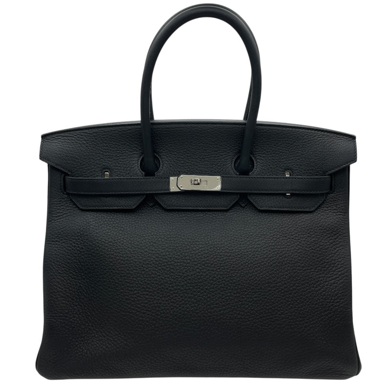 エルメス HERMES バーキン35 □P刻 ブラック SV金具 トリヨン レディース ハンドバッグ