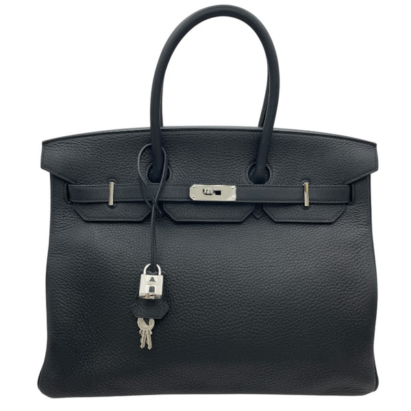 エルメス HERMES バーキン35 □P刻 ブラック SV金具 トリヨン レディース ハンドバッグ