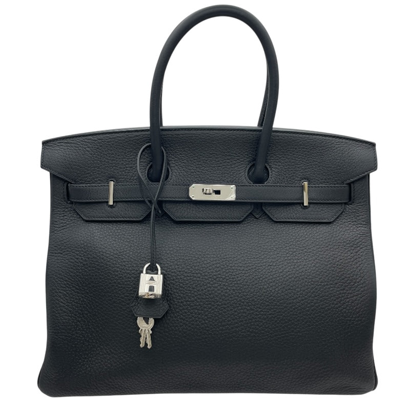 エルメス HERMES バーキン35 □P刻 ブラック SV金具 トリヨン レディース ハンドバッグ