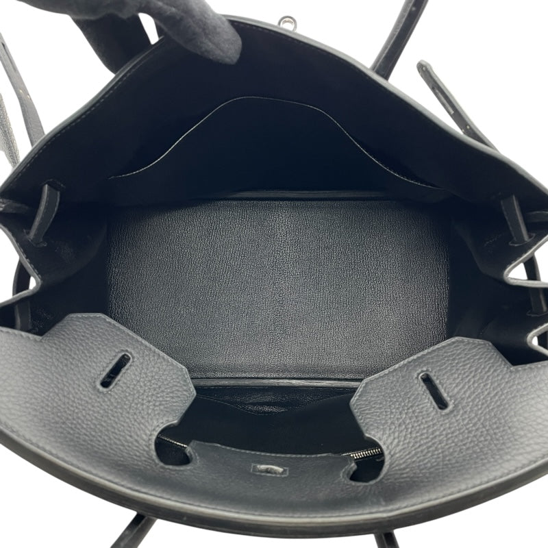 エルメス HERMES バーキン35 □P刻 ブラック SV金具 トリヨン レディース ハンドバッグ