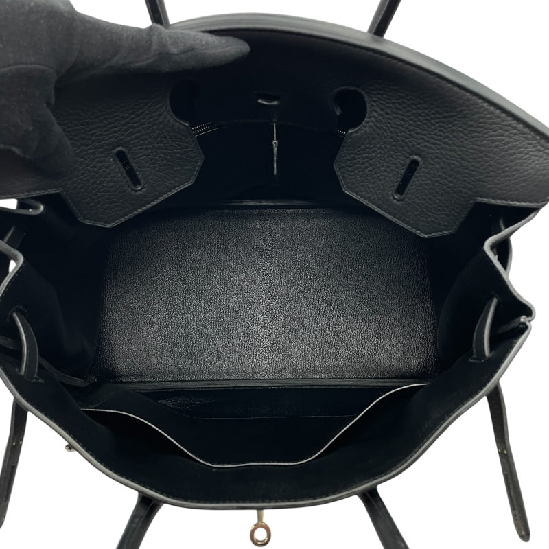 エルメス HERMES バーキン35 □P刻 ブラック SV金具 トリヨン レディース ハンドバッグ