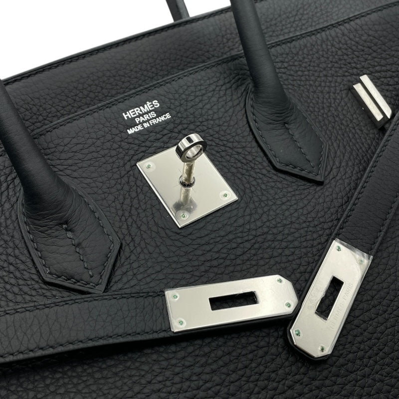 エルメス HERMES バーキン35 □P刻 ブラック SV金具 トリヨン レディース ハンドバッグ