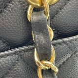 シャネル CHANEL GST チェーントートバッグ A5099512番台 ブラック ゴールド金具 キャビアスキン レディース トートバッグ