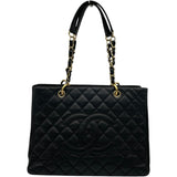 シャネル CHANEL GST チェーントートバッグ A5099512番台 ブラック ゴールド金具 キャビアスキン レディース トートバッグ