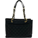 シャネル CHANEL GST チェーントートバッグ A5099512番台 ブラック ゴールド金具 キャビアスキン レディース トートバッグ