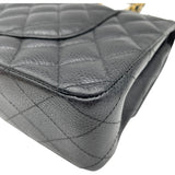 シャネル CHANEL マトラッセ25 A01112 24番台 ブラック キャビアスキン レディース ショルダーバッグ