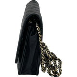 シャネル CHANEL マトラッセチェーンウォレット A33814 18番台 ブラック GD金具 キャビア レディース ショルダーバッグ