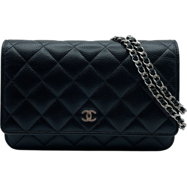 シャネル CHANEL マトラッセ チェーンウォレット AP0250 ブラック