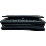 シャネル CHANEL マトラッセ チェーンウォレット AP0250 ブラック　シルバー金具 キャビアスキン レディース ショルダーバッグ