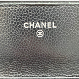 シャネル CHANEL マトラッセ チェーンウォレット AP0250 ブラック　シルバー金具 キャビアスキン レディース ショルダーバッグ